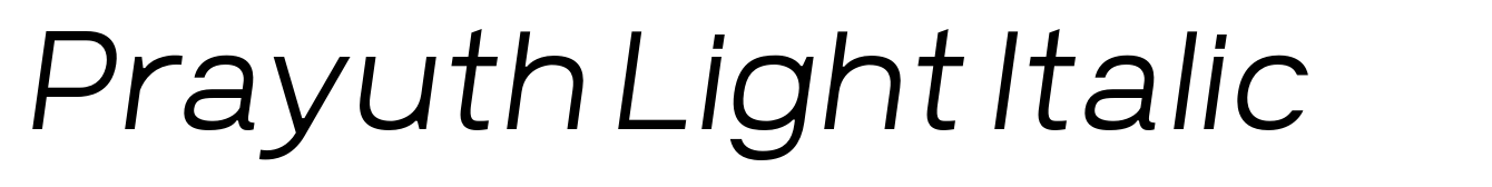 Prayuth Light Italic